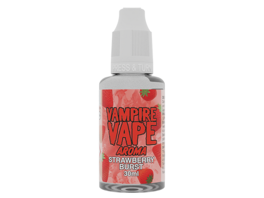 Vampire Vape Aroma Strawberry Burst 30 ml - Erleben Sie den fruchtigen Geschmack von Erdbeeren in einem nikotinfreiem Vaporizer Aroma, hergestellt im Vereinigten Königreich.