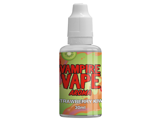 Vampire Vape Aroma Strawberry & Kiwi 30 ml - Eine 30 ml Flasche mit fruchtigem Geschmack von Erdbeeren und Kiwi, hergestellt in Großbritannien.