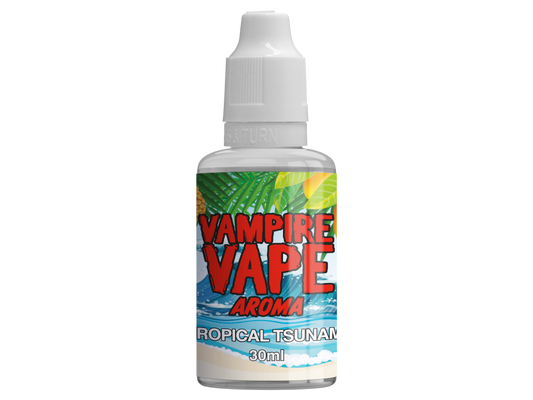 Vampire Vape Aroma Tropical Tsunami 30 ml - Hochwertiges Aroma mit Ananas und Mango, hergestellt im Vereinigten Königreich. Perfekt für die Aromatherapie.