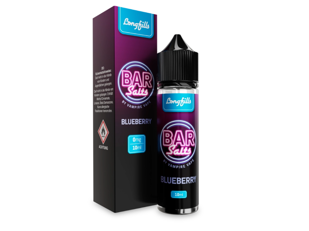 Vampire Vape Bar Salts Longfills 10 ml in Blueberry - Ein konzentriertes Aroma mit dem Geschmack von saftigen Blaubeeren.
