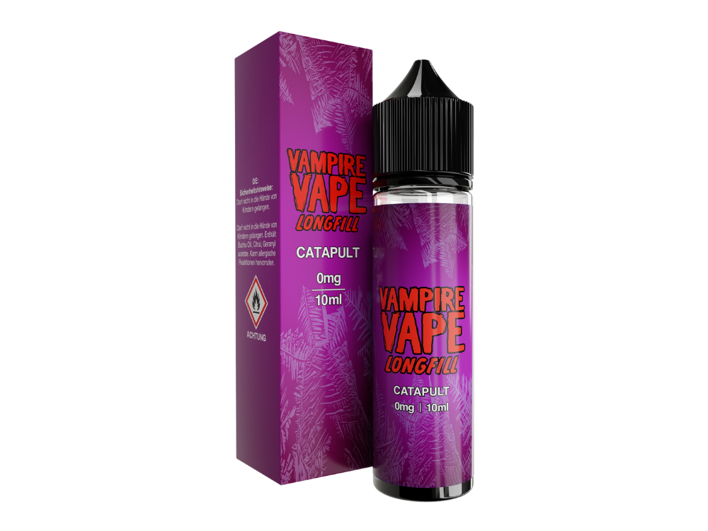 Vampire Vape - Longfills - 10 ml - Catapult, aromatisiertes Dampfprodukt mit Johannisbeeren, Sommerfrüchten und kühler Note, hergestellt in Großbritannien.
