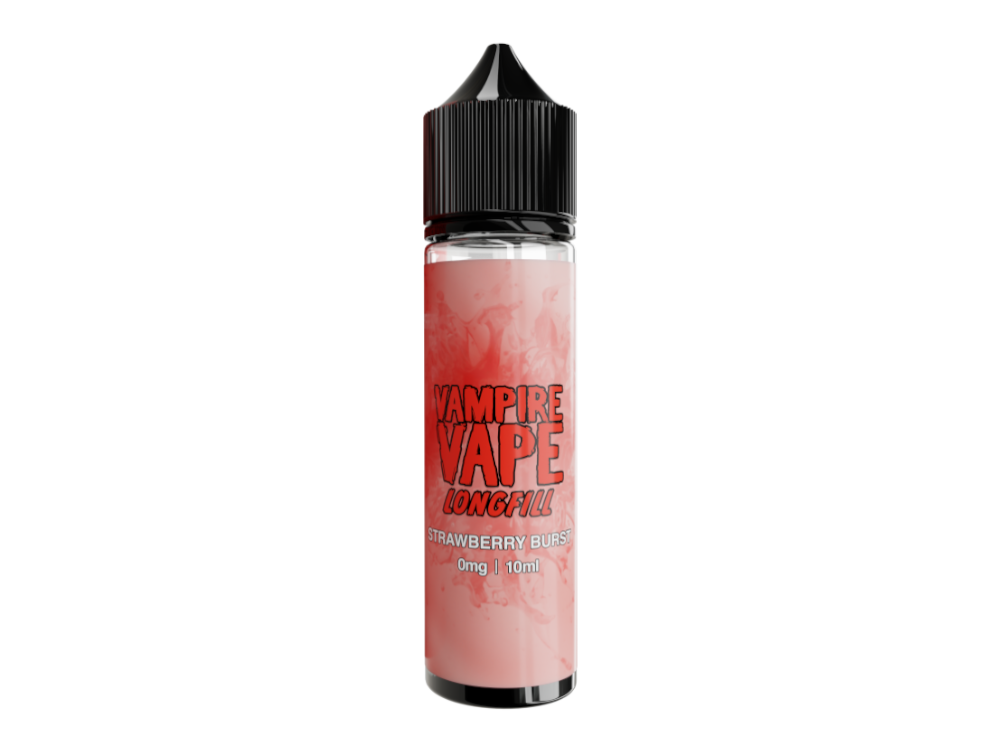 Vampire Vape - Longfills - 10 ml - Strawberry Burst: Hochdosiertes Erdbeer-Kaugummi Aroma in einer 60 ml Flasche, ideal für die Verdünnung vor der Nutzung.