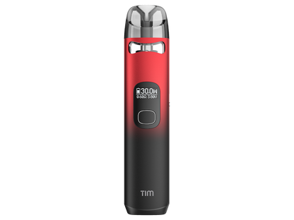 Vapefly - Tim Pod E-Zigaretten Set mit 4Ml Tank, 1100 mAh Akku, Frecore G-Heads auf einem weißen Hintergrund, zeigt die elegante Gestaltung und hochwertigen Materialien.