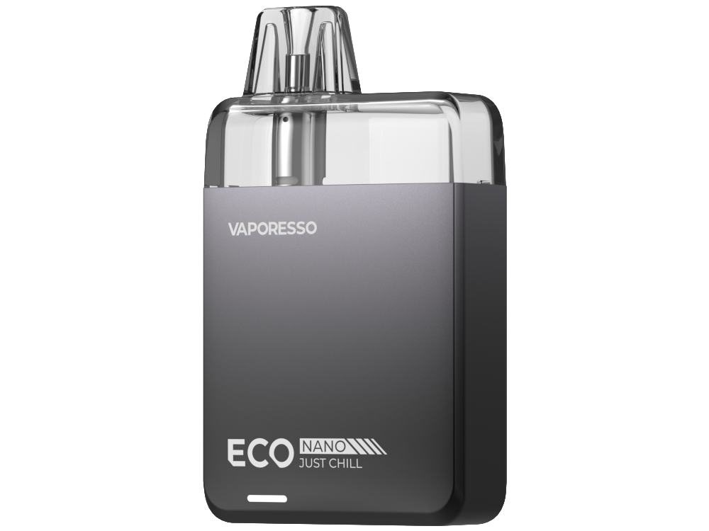 Das Vaporesso ECO Nano E-Zigaretten Set einsatzbereit auf einem Tisch platziert.