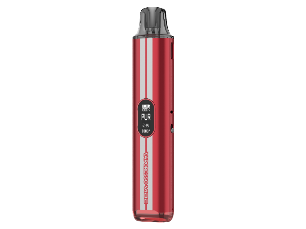 Detailansicht des Vaporesso - Vibe E-Zigaretten Sets, das eine kompakte Bauweise und modernes Design zeigt