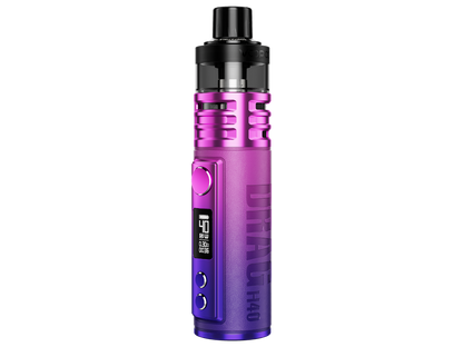 VooPoo Drag H40 E-Zigaretten Set mit 1500 mAh Akku, 5ml Pod & Subohm Verdampferköpfen - Frontansicht des Geräts.