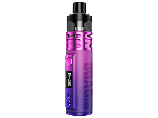 VooPoo Drag H40 E-Zigaretten Set mit 1500 mAh Akku, 5ml Pod & Subohm Verdampferköpfen - Frontansicht des Geräts.