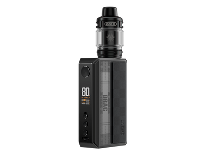Das VooPoo Drag 5 E-Zigaretten Set zeigt die verschiedenen Betriebsmodi und die benutzerfreundlichen Tasten.