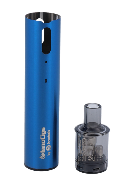InnoCigs - eGo POD E-Zigaretten Set mit Zubehör zu sehen, einschließlich 12ml leere Liquidflasche, erhältlich für Kunden bei RavenSmoke DE.