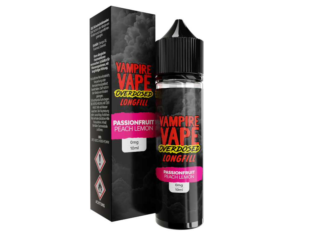 Vampire Vape - Overdosed - Longfills 10 ml - Passionfruit Peach Lemon