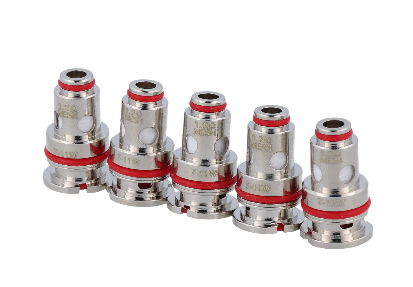 Verpackung der Vaporesso GTX Mesh Heads, 5 Verdampferköpfe für direkte Lungenzüge und Mundinhalation.