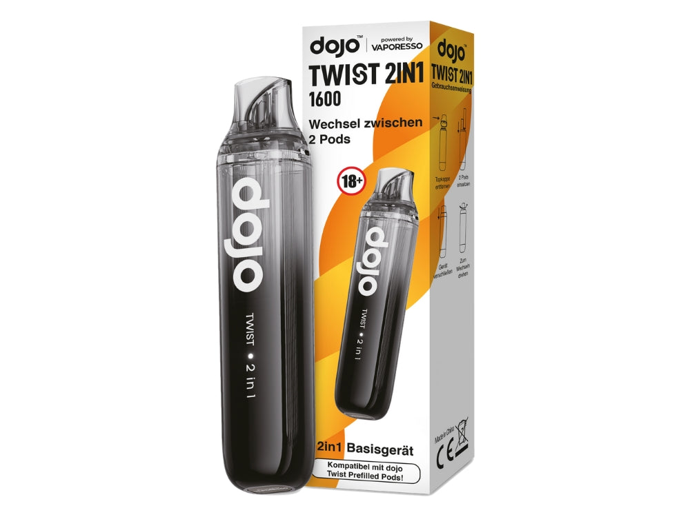 Vaporesso Dojo Twist 2in1 Akku 950 mAh - Genießen Sie zwei Aromen gleichzeitig mit erstklassiger Dampftechnologie.
