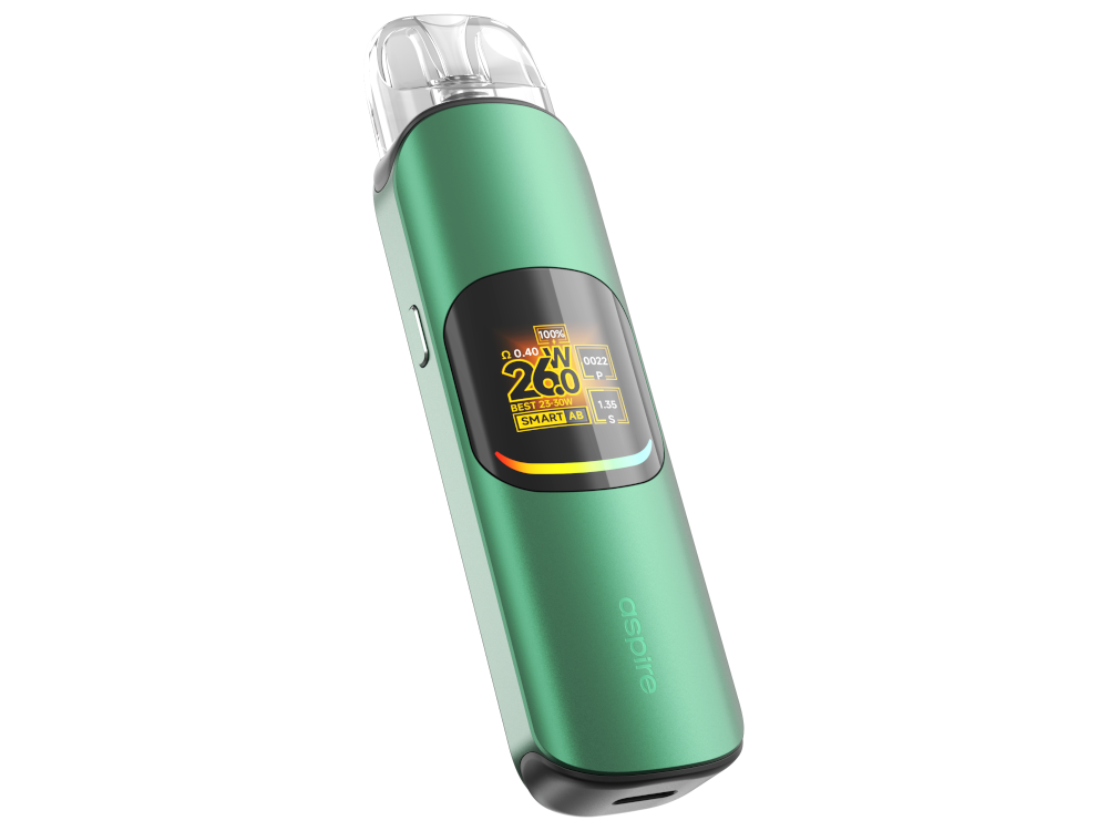 Der Aspire - Pixo Neo E-Zigaretten Set von RavenSmoke DE, in der Anwendung, die Benutzerfreundlichkeit und das innovative Design hervorhebend.