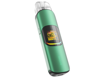 Der Aspire - Pixo Neo E-Zigaretten Set von RavenSmoke DE, in der Anwendung, die Benutzerfreundlichkeit und das innovative Design hervorhebend.