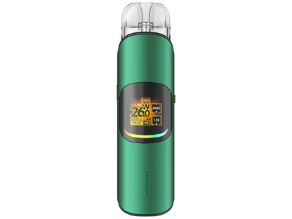 Nahaufnahme der Ladekapazität der Aspire - Pixo Neo E-Zigaretten Set von RavenSmoke DE, hebt die USB-C Schnittstelle hervor.