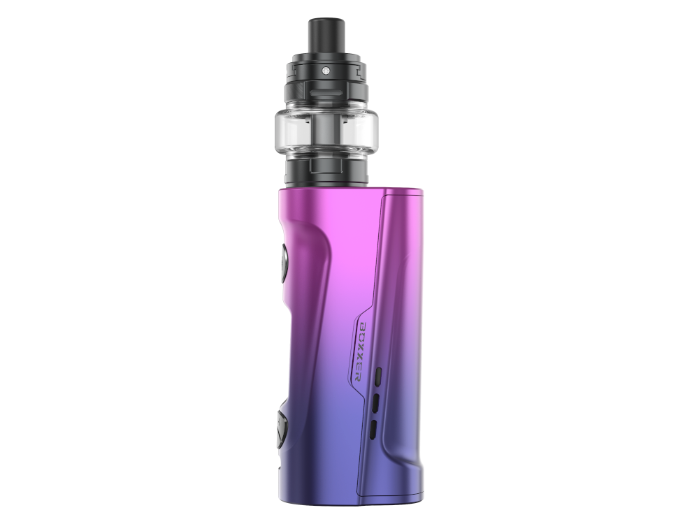Aspire Boxxer E-Zigaretten Set – Detailaufnahme des 4ml AF Clearomizers mit einstellbarer Top Airflow Control.