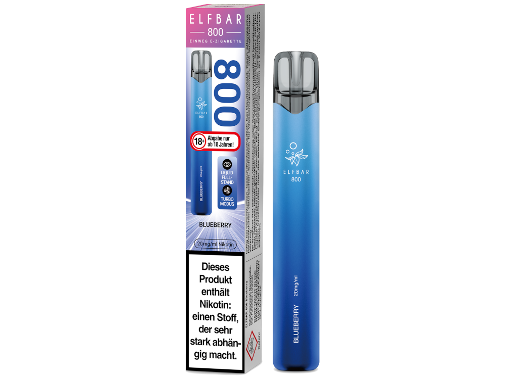 Elfbar 800 E-Zigarette in einem eleganten Präsentationsformat.