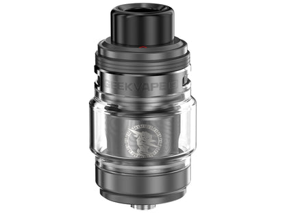 Verpackung des GeekVape - Z Fli 2 Clearomizer Set, Informationen zur Produktsicherheit und Bedienhinweise.