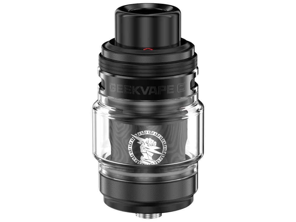 Detailansicht des GeekVape - Z Fli 2 Clearomizer Set mit Flip-Top-Kappe zum einfachen Nachfüllen.