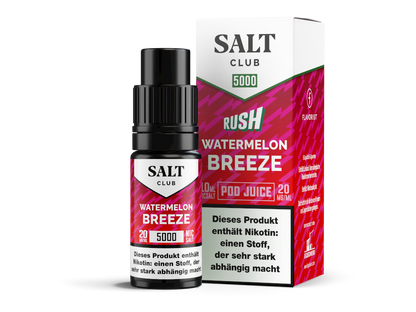 Salt Club - 5000 - Nikotinsalz Liquid 20 mg/ml - Watermelon Breeze