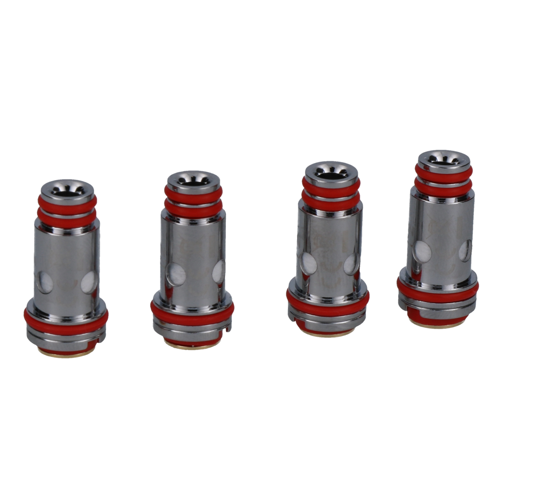 Uwell Whirl 1,8 Ohm Verdampferköpfe, ideal für moderates Dampfen, enthält 4 Stück pro Packung.