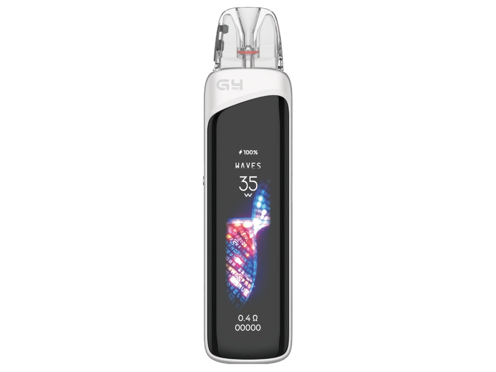 Verschiedene Dampfmodi des Uwell Caliburn G4 Pro, einschließlich Storm, Waves und Custom-Modus.