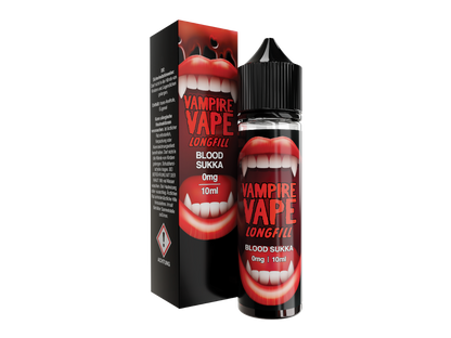 Vampire Vape - Longfills - 10 ml - Blood Sukka - 60 ml Flasche mit hochkonzentriertem Aroma, das speziell für das Dampfen mit E-Zigaretten entwickelt wurde.