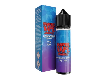 Vampire Vape Heisenberg Grape Longfill, 10 ml, präsentiert in 60 ml Flasche, empfohlen zu verdünnen für optimale Geschmackserlebnisse.