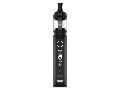 Vaporesso GTX One Pro mit 3000 mAh Akku, verdeutlicht die variable Leistung von 5 bis 40 Watt.