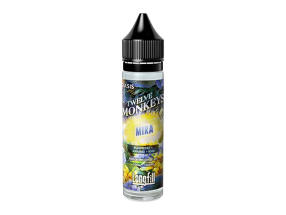 Twelve Monkeys Longfills 10ml Mira Aromaflasche für anspruchsvolle Dampfer mit fruchtigen Aromen von Blaubeere, Ananas und Kiwi.