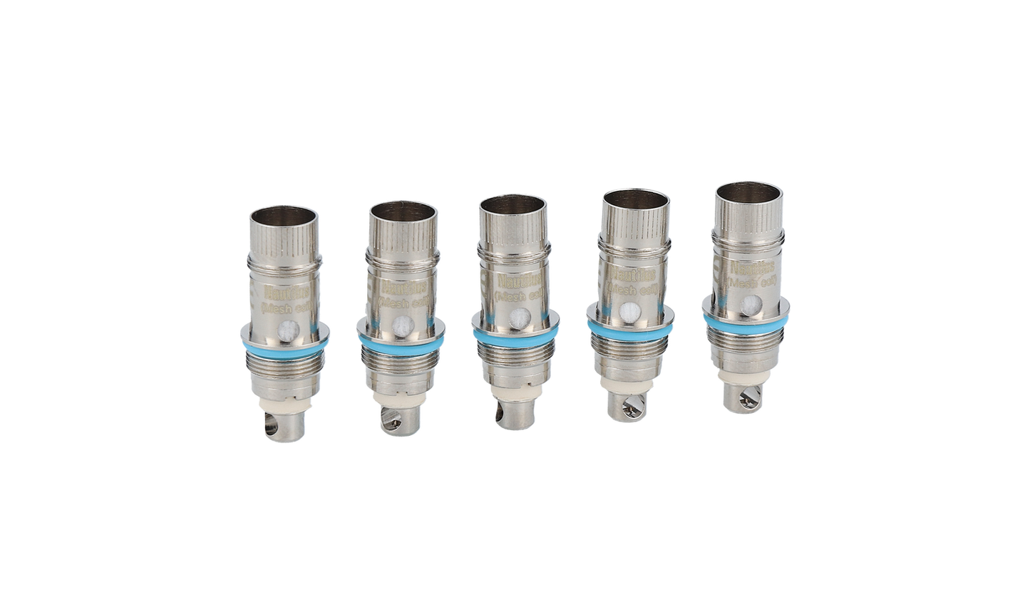 Verpackung der Aspire Nautilus 0,3 Ohm Köpfe - fünf Stück für optimales Dampferlebnis und einfachen Austausch.