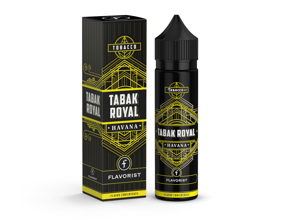 Flavorist - Tabak Royal Longfills 10 ml - Havana Aromafläschchen, das die Aromen von Walnüssen, Tabak, Honig, Vanille und Jamaica Rum vereint, ideal für E-Zigaretten.