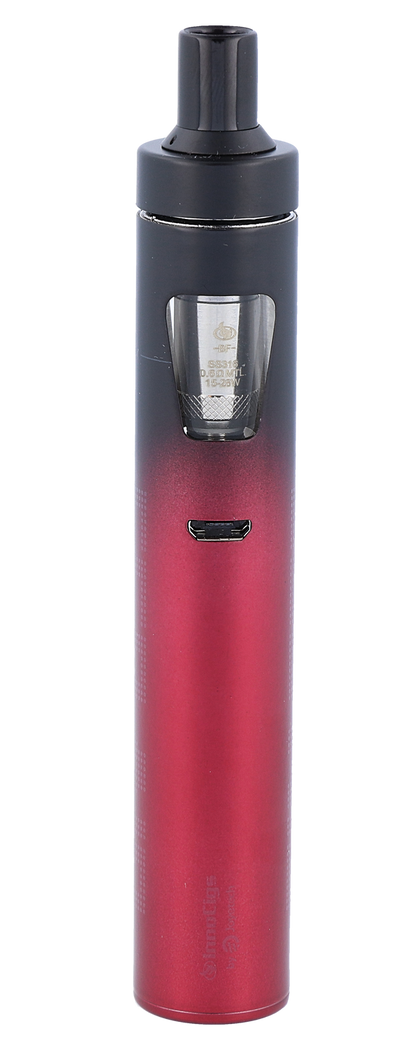 Das Zubehör des InnoCigs eGo AIO Simple E-Zigaretten Sets von RavenSmoke DE, inklusive Bedienungsanleitung und Verdampfer.
