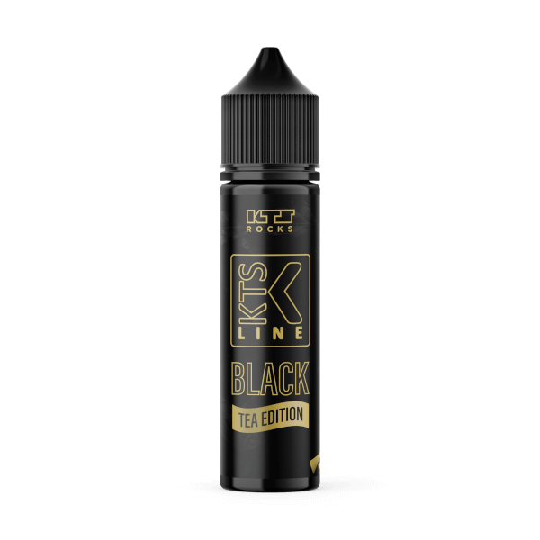 Schwarzer Tee KTS Tea Aroma mit fruchtigem Litschi-, Heidelbeer- und Weintrauben-Geschmack in einer 10 ml Flasche, ideal zum Mischen für Dampferlebnisse.