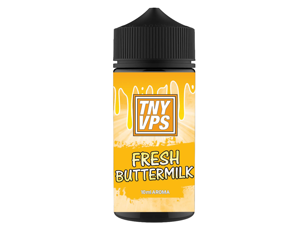 TNYVPS Longfills Fresh Buttermilk Aroma Verpackung, die die Kombination aus Buttermilch und erfrischender Zitrone betont, für Dampfer, die qualitativ hochwertige E-Liquids bevorzugen.